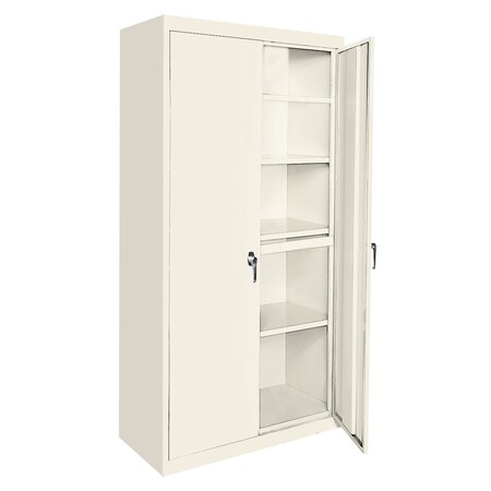 Steel Cabinets Usa Storage Cabinet, 72 in H, 48 in W, 18 in D, Putty, 4 Shelves AAH-48RB-P